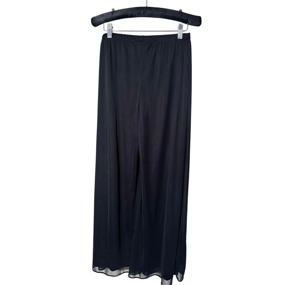 Prelude Black Sheer Mesh Wide Leg Palazzo Pants - Size Small